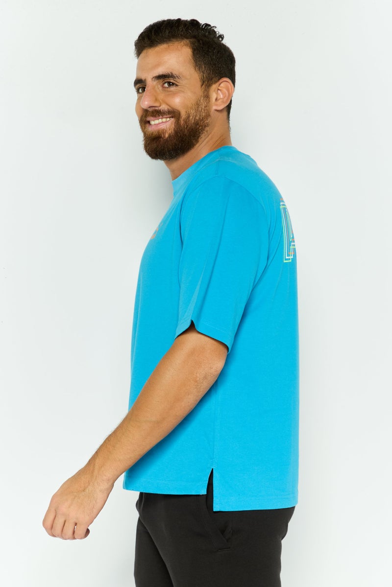 PUMA Men Sportswear Fit Short Sleeves Training T-Shirt, Blue - Image 3