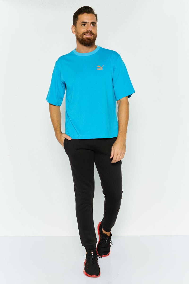 PUMA Men Sportswear Fit Short Sleeves Training T-Shirt, Blue - Image 2