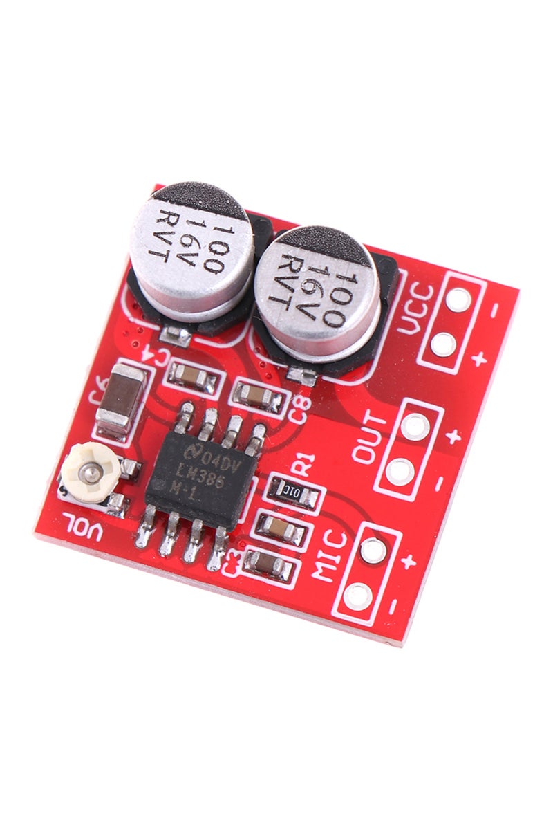 إيروريكس لوحة مكبر طاقة ميكروفون إلكتروني LM386 يعمل بجهد 5-12 فولت تيار مستمر، كسب يصل إلى 200 ضعف - Image 1