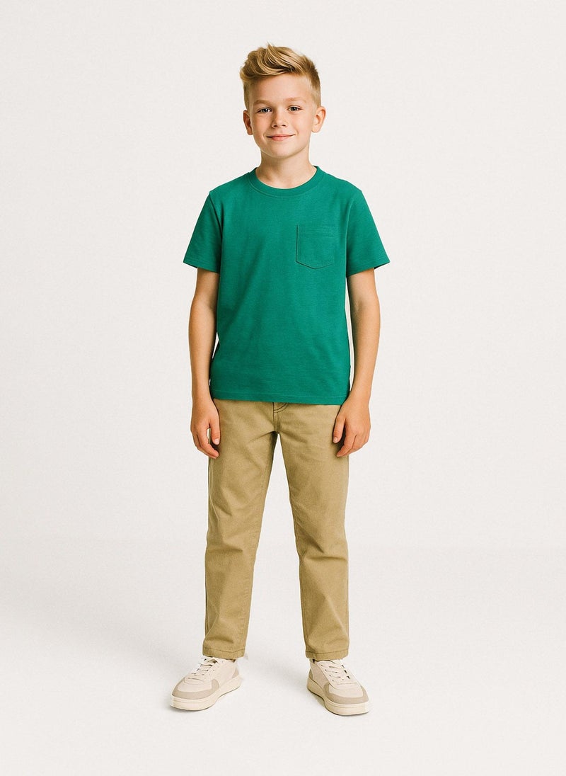 MINOTI Teen Boys Short Sleeve T-Shirt with Pocket - Image 1