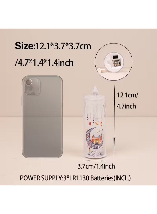 4 شموع إلكترونية LED بدون لهب لرمضان - Image 4