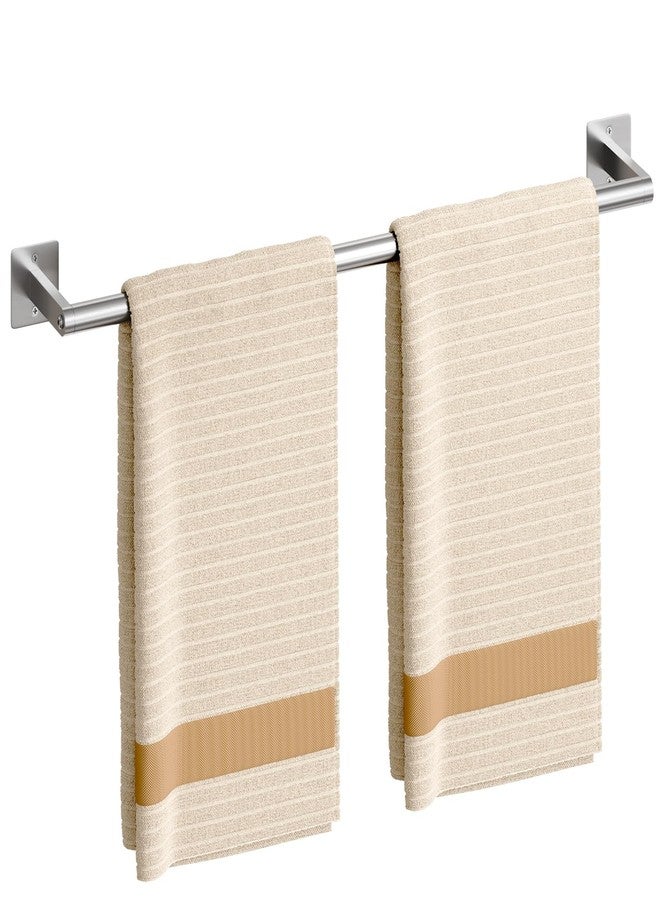 USHOWER Brushed Nickel Towel Bar, 24 Inch Towel Racks for Bathroom Wall Mounted, Heavy Duty Stainless Steel Towel Holder, Easy Installation (Total Length 26 Inch) - Image 1