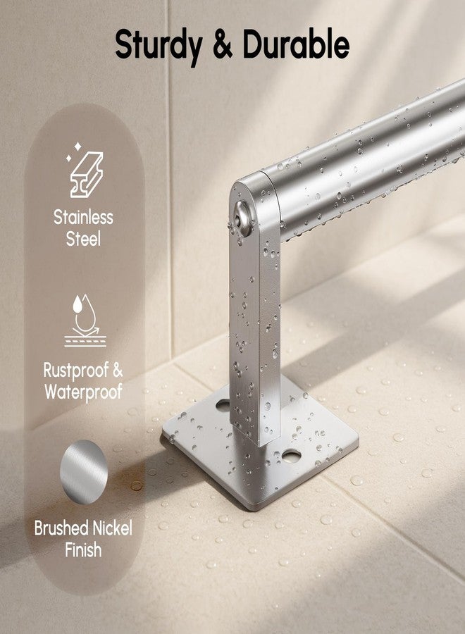 USHOWER Brushed Nickel Towel Bar, 24 Inch Towel Racks for Bathroom Wall Mounted, Heavy Duty Stainless Steel Towel Holder, Easy Installation (Total Length 26 Inch) - Image 5