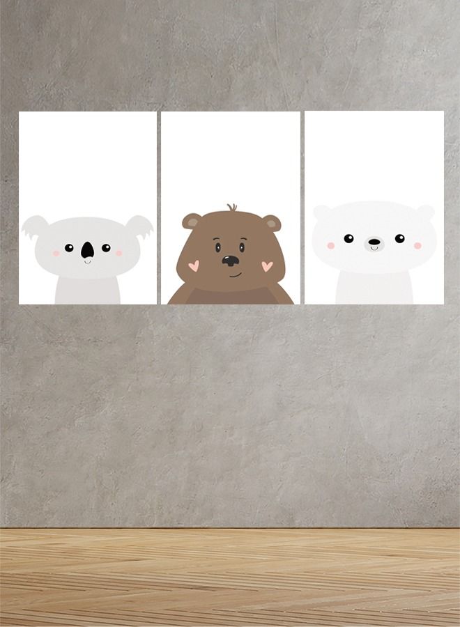 Marktna Decorative Wall Art Painting With a Modern Design for Children Rooms 3 Pieces Size 120x60cm - Image 1