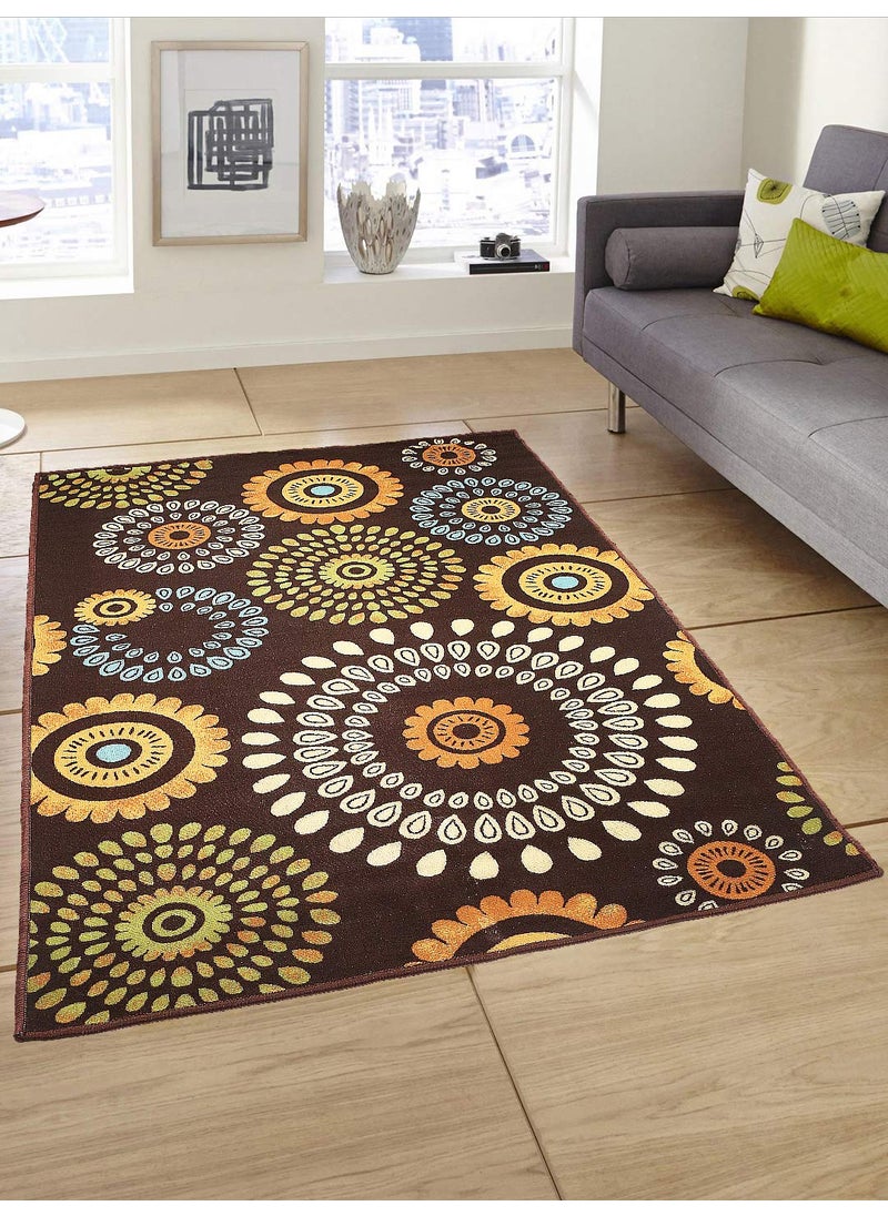 Status Contract Status Contract 3D Printed Area Rug (Multicolour, Polyester, 5 x 7 Feet)  - Image 1