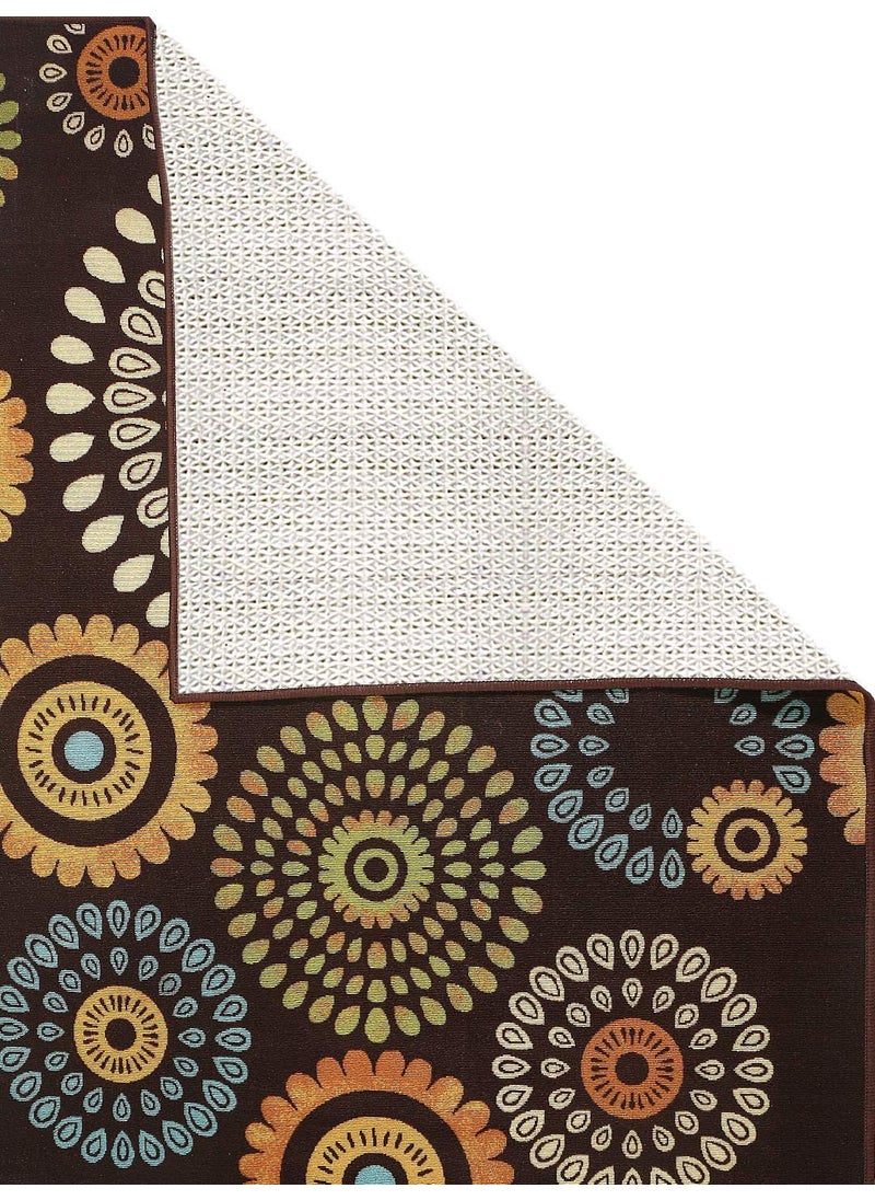 Status Contract Status Contract 3D Printed Area Rug (Multicolour, Polyester, 5 x 7 Feet)  - Image 4