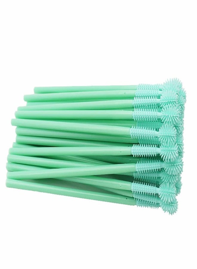 BYVUTE Mascara Brushes, Eyelash Comb Lashes Eyebrow Brush Separator Eyelashes Definer Lash Eye Brow Grooming Cosmetic Tool 4 Silicone Shapes Comb, 48 Pcs, Mint Green - Image 5
