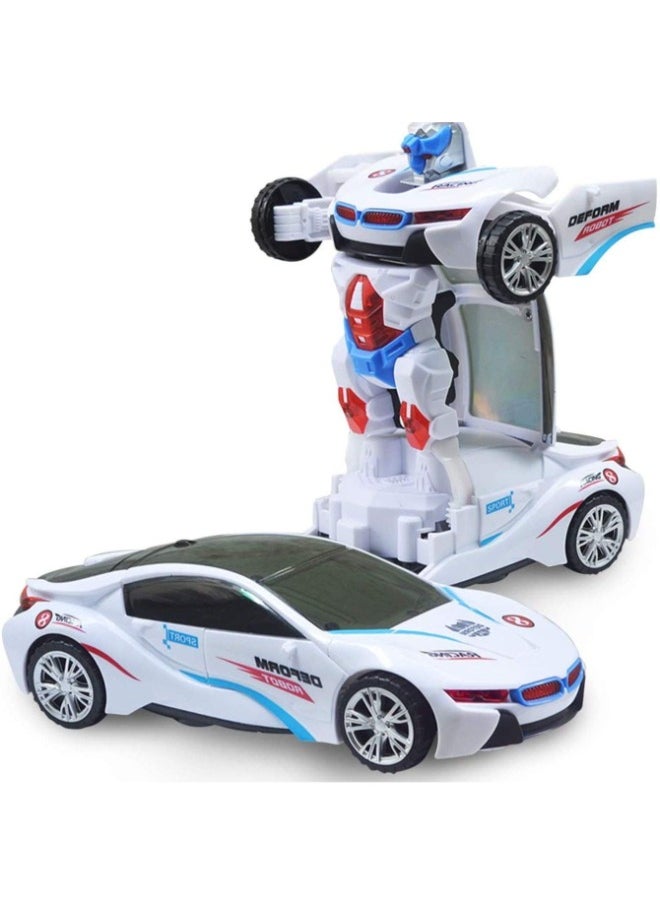 TOY GARDEN 2-in-1 Deform Robot Car Toy for Kids – Automatic Transforming Car with Bump and Go Action  - Image 1