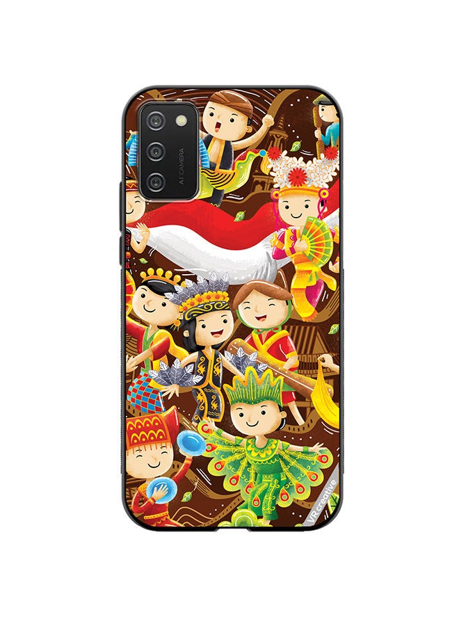 VR CREATIVE Protective Case Cover For Samsung Galaxy A02s Indonesian Cartoon Design Multicolour - Image 1