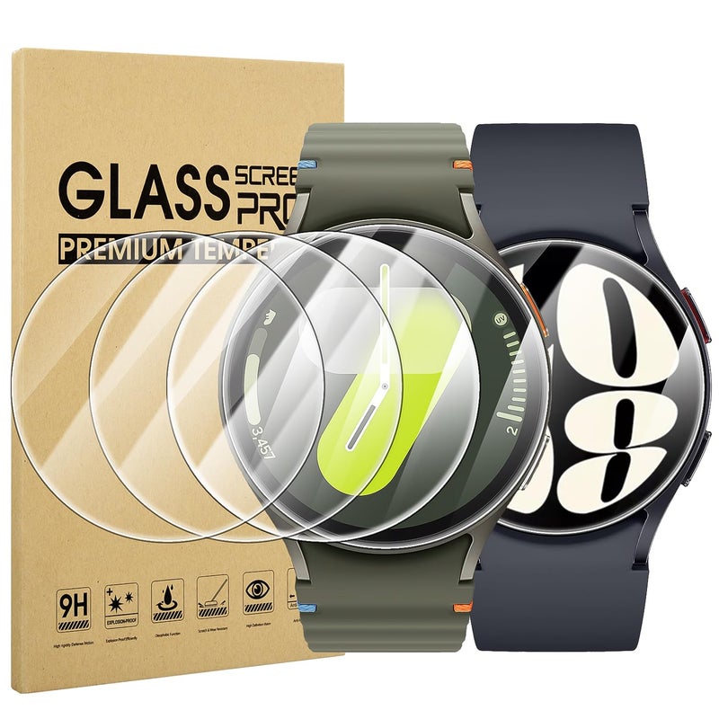 Suoman 4-Pack Screen Protector for Samsung Galaxy Watch 7/6/5/4 44mm, Tempered Glass Protectors Perfectly Fit for Galaxy 44mm Smartwatches - Image 1