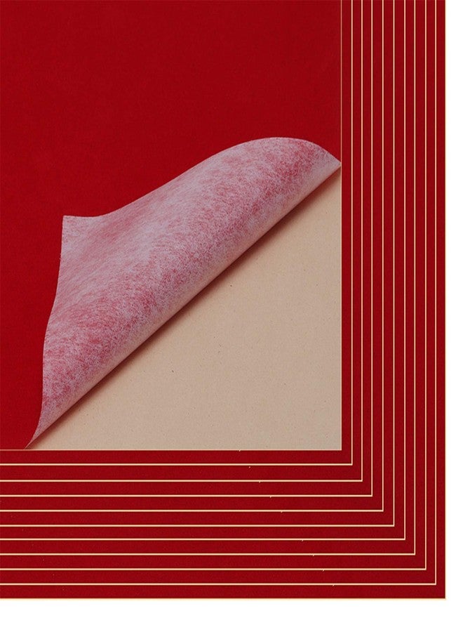 YaoHui 3PCS Self Adhesive Felt Sheet, Felt Sheets with Adhesive Backing, Peel and Stick Felt Sheets Adhesive Backed, A4 Size Felt Adhesive Sheet (8.3" x 11.8", Red) - Image 4