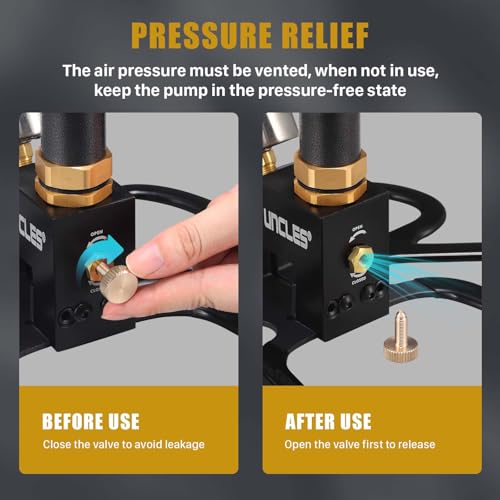 FOUR UNCLES PCP Pump for Air Gun - 3 Stage PCP Hand Pump 4500Psi/30MPA, High Pressure Hand Pump for Air Rifle, Air Gun Tools - Image 5
