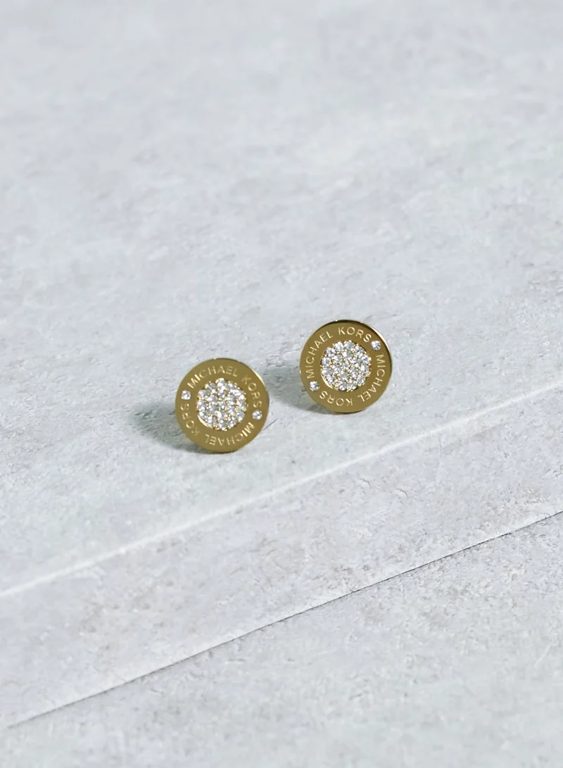 Michael Kors Logo Crystal  Studs