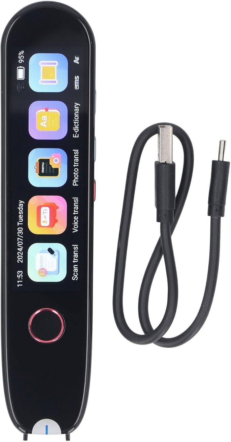 Scan Translator Pen Digital Translation Scanner, 3.5 Inch Screen, 5MP HD Camera, Multi - Language Support - Noise Reducing Recording, AI Voice Output, Portable Language Learning - Image 1