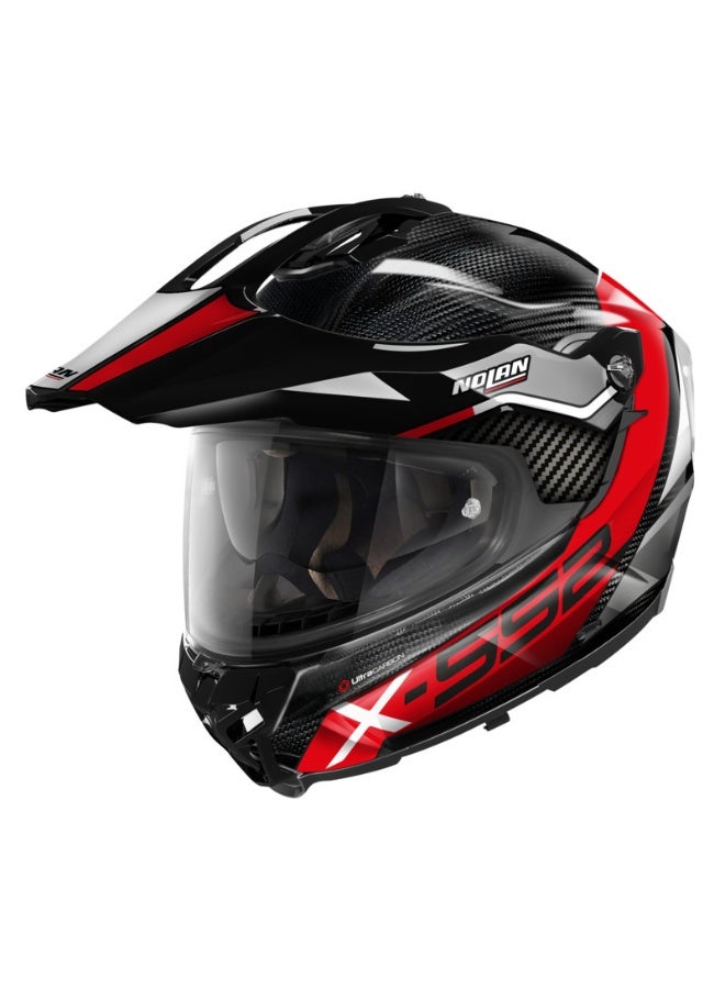 X-552 U.C. DINAMO N-COM CARBON (RED - WHITE)/GLOSSY BLACK Helmet