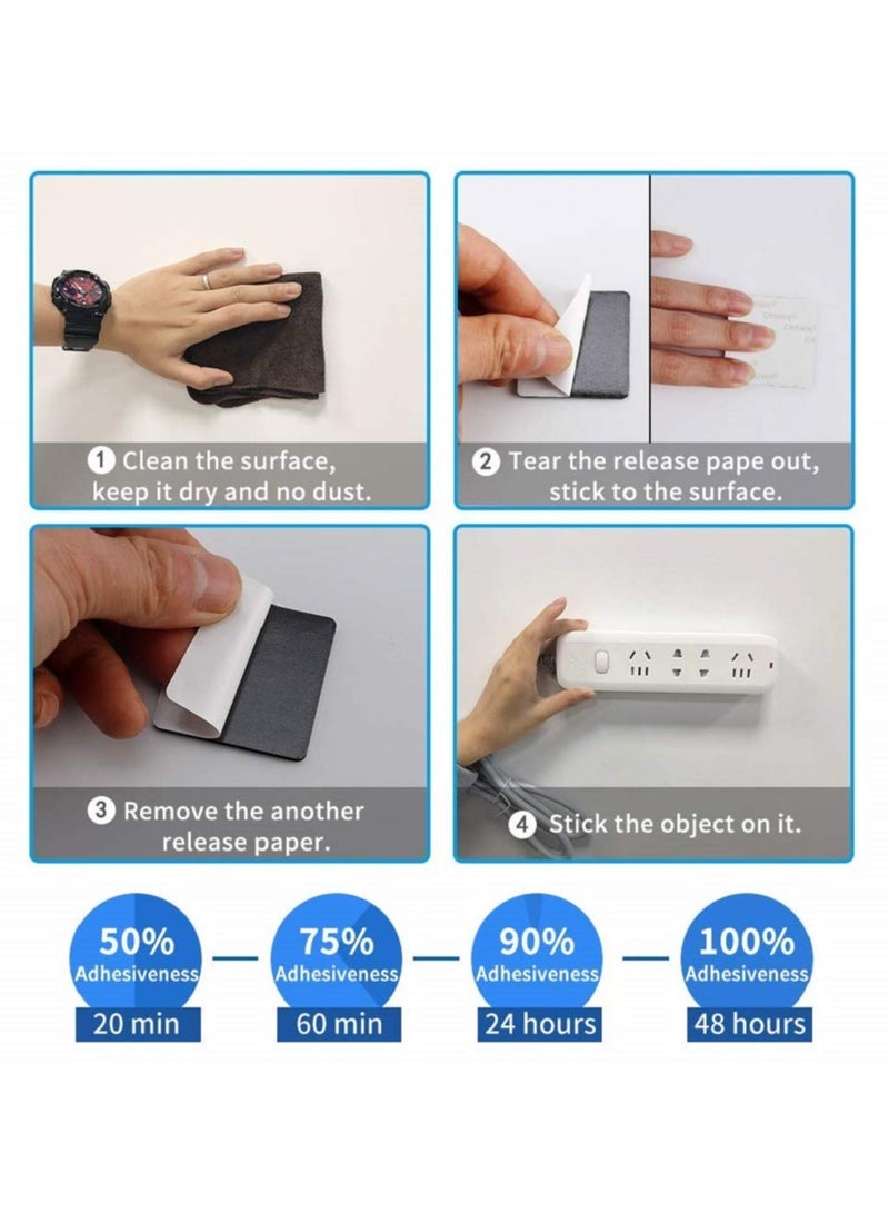 3M 60Pcs  Double Sided Foam Tape Strong Pad Mounting,Double Sided Tape Strong Heavy Duty Waterproof Tape Adhesive Foam Pad Tape, Black Self-Adhesive Tape Include Square Round and Rectangular,for Holding Picture, Walls Picture, Light, Hooks, Home, Office - Image 3