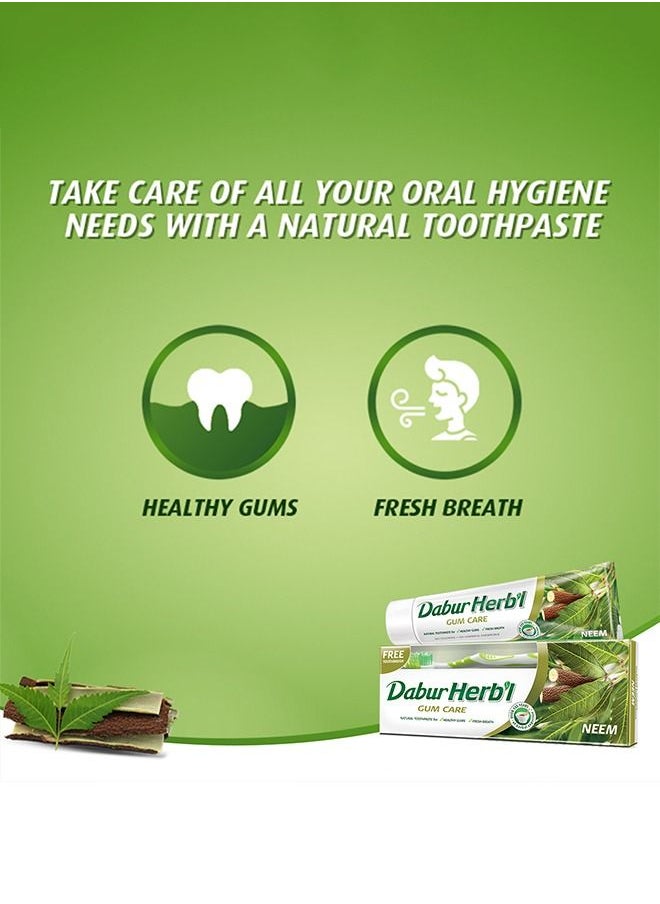 Dabur Herbal Neem Toothpaste For Healthy Gums And Fresh Breath - 150 gm (Pack of 3) - pzsku/Z7D6C6B1E0ABC57A0C57FZ/45/_/1680179170/4da422f1-c864-4a0c-8589-02da9c9b5824