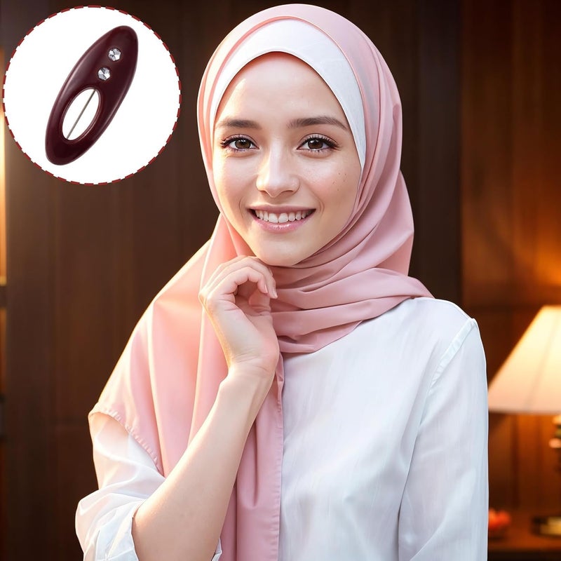 Excefore Fashion Hijab Pins, 18 Pcs 6 Color Assorted Scarf Safety Pins, Brooch Pins Scarf Pins Clips Safety Locking, Baby Cloth Nappy Pin for Women Muslim Scarf Clothing, Hollow Mixed Color with Rhinestone - Image 2