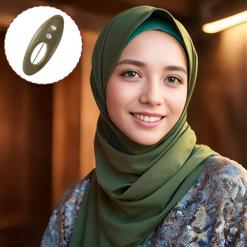 Excefore Fashion Hijab Pins, 18 Pcs 6 Color Assorted Scarf Safety Pins, Brooch Pins Scarf Pins Clips Safety Locking, Baby Cloth Nappy Pin for Women Muslim Scarf Clothing, Hollow Mixed Color with Rhinestone - Image 3