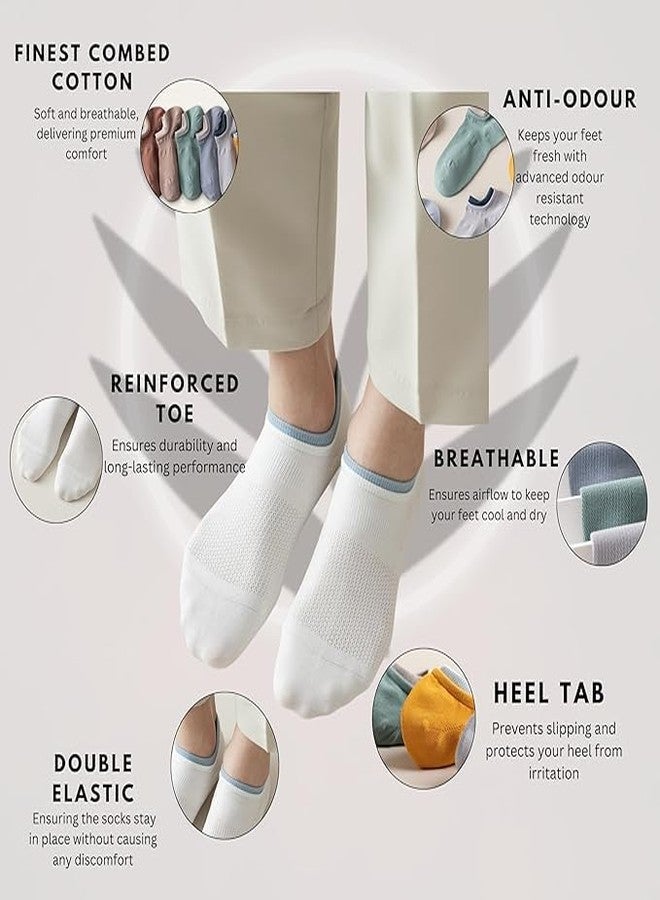 REIL RAID Pack of 8 Multicolour Unisex Ankle length Socks, Made With Durable & Breathable Cotton, Free Size, Addy Edition, Suitable for all Season, Soft & Breathable, Daily Use - Image 4