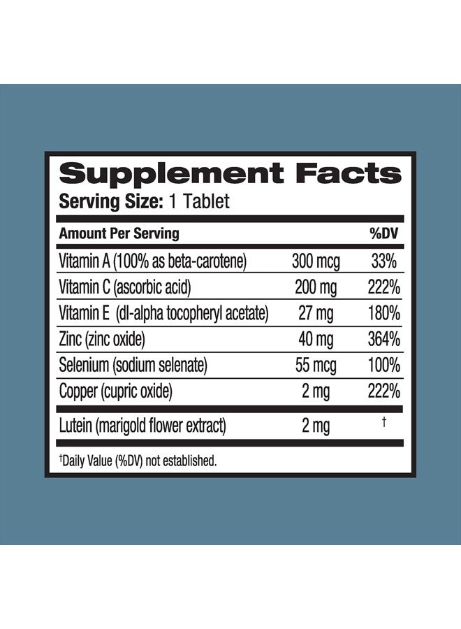 Ocuvite مكملات فيتامينات ومعادن العين من باوش ولوم أوكيوفايت، تحتوي على الزنك، والفيتامينات A، C، E، واللوتين، وردي، قرص، 60 حبة - Image 4