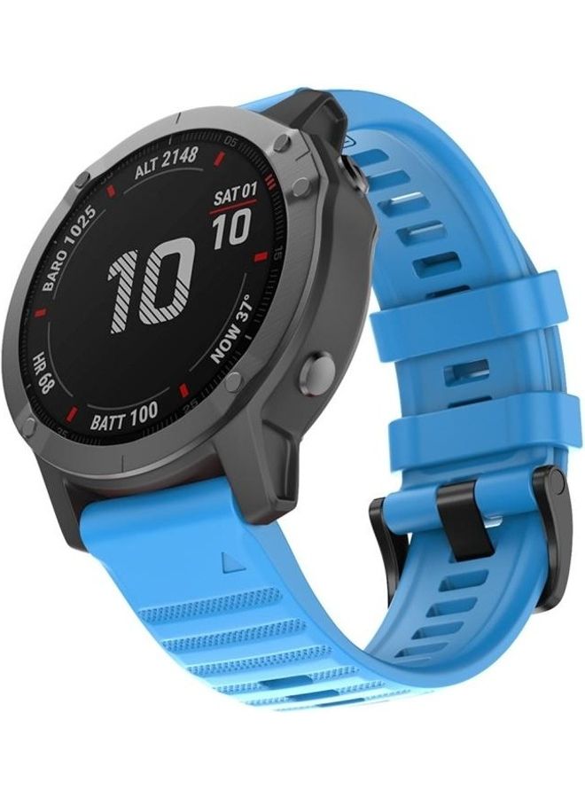 NIBEMINENT For Garmin Fenix 6 Smart Watch Replacement Strap Wristband Sky Blue - Image 1