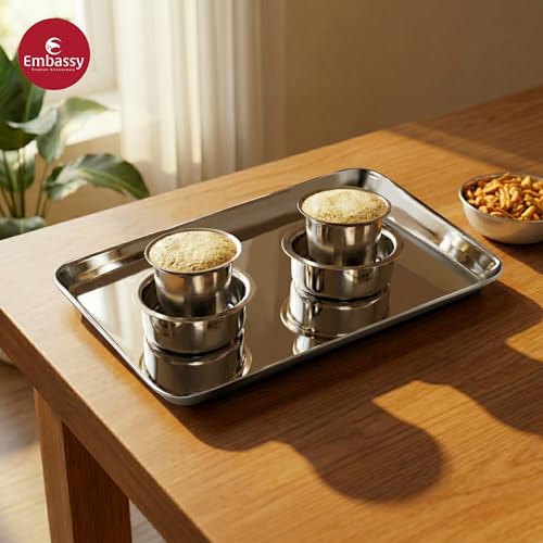 Embassy Stainless Steel Rectangle Deep Tray | Size 1 to 3 | Serving Tray for Kitchen | Food Tray for Parties, Catering, Dining, Baking & Everyday Use | Dishwasher Safe & Easy to Clean - Image 3