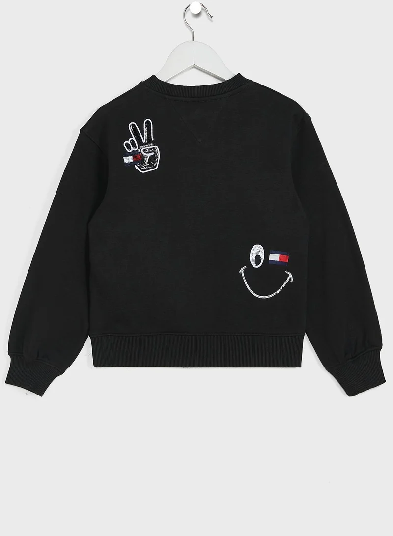 TOMMY HILFIGER Kids Sparkle Fun Sweatshirt