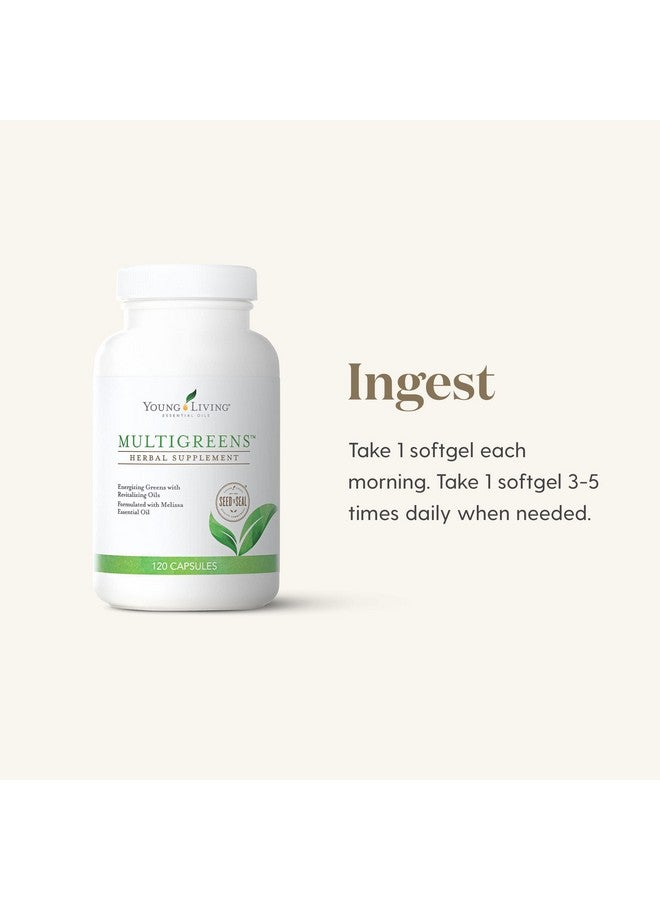 Young Living MultiGreens - Herbal Supplement - formulated with Melissa Essential Oil - 120 Capsules - Image 3