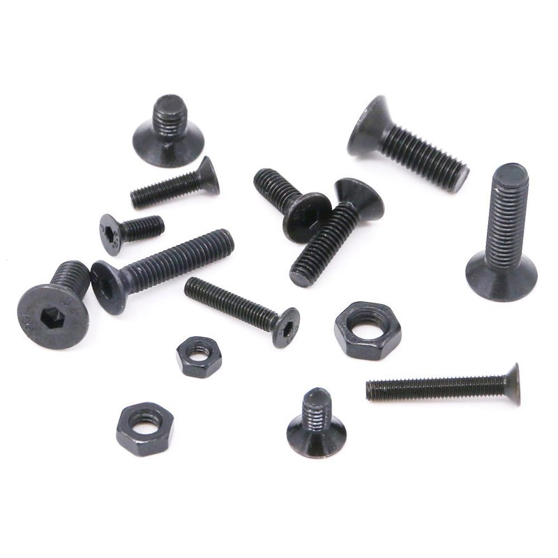 Hilitchi 460-Pcs M3 M4 M5 Hex Socket Flat Head Countersunk Bolts Screw Nut Assortment Kit - 10.9 Grade Alloy Steel - Image 5