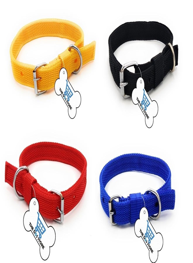 The DDS Store Large Nylon Dog Belt Dog Collar Dog Collar Pet Collar Puppy Collar Basic Collar (Neck Girth = 40-51 cm, Width = 1 inch)-Color May Vary - Image 1