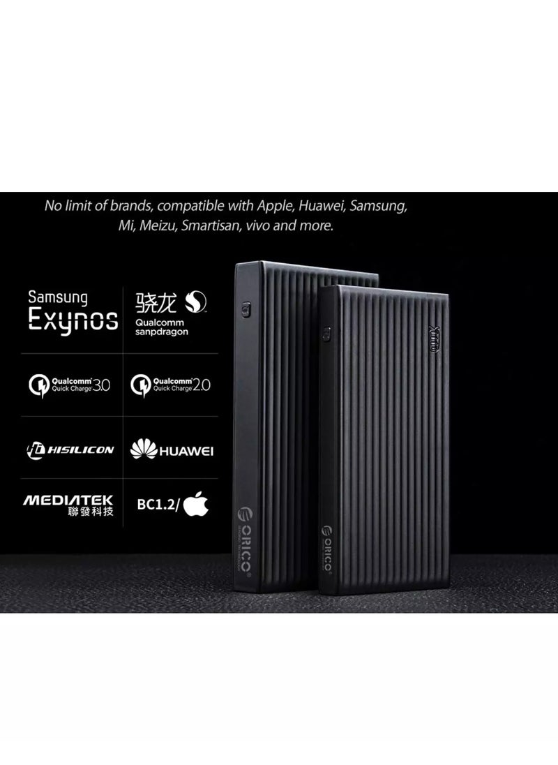 أوريكو - بنك الطاقة الذكي K20000 بقدرة 20000 مللي أمبير في الساعة بقدرة 18 وات USB-A وType-C وMicro B، 2 × منافذ إدخال (Type-C وMicro USB) - 3 × منافذ إخراج (Type-C وUSB Type-A) - Image 1