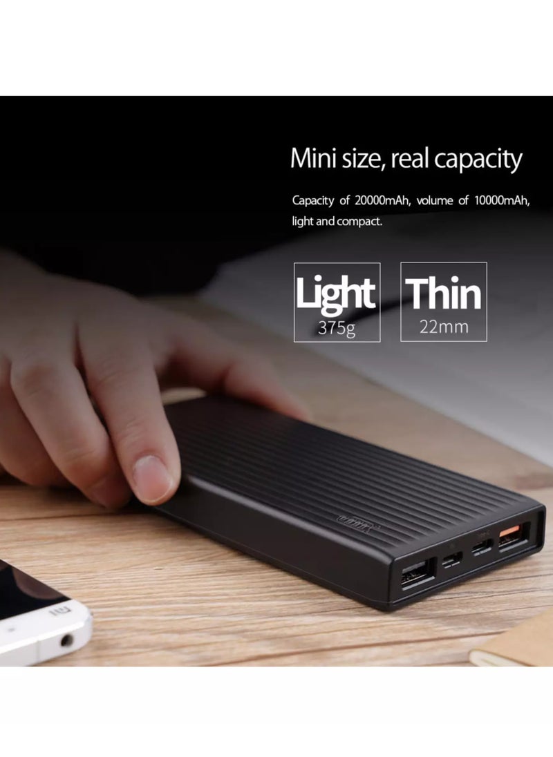 أوريكو - بنك الطاقة الذكي K20000 بقدرة 20000 مللي أمبير في الساعة بقدرة 18 وات USB-A وType-C وMicro B، 2 × منافذ إدخال (Type-C وMicro USB) - 3 × منافذ إخراج (Type-C وUSB Type-A) - Image 1