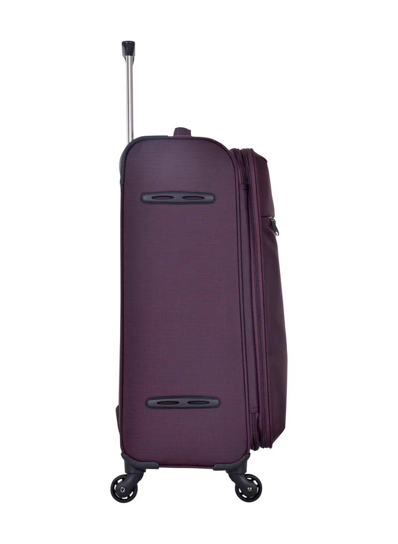 إيمينينت Soft Case Travel Bags Trolley Luggage Sets of 3 for Unisex Polyester Lightweight Expandable Wheeled Suitcase with TSA lock V6101 Purple