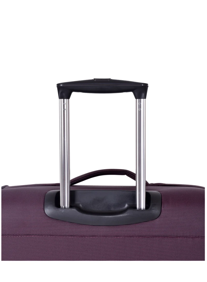 إيمينينت Soft Case Travel Bags Trolley Luggage Sets of 3 for Unisex Polyester Lightweight Expandable Wheeled Suitcase with TSA lock V6101 Purple