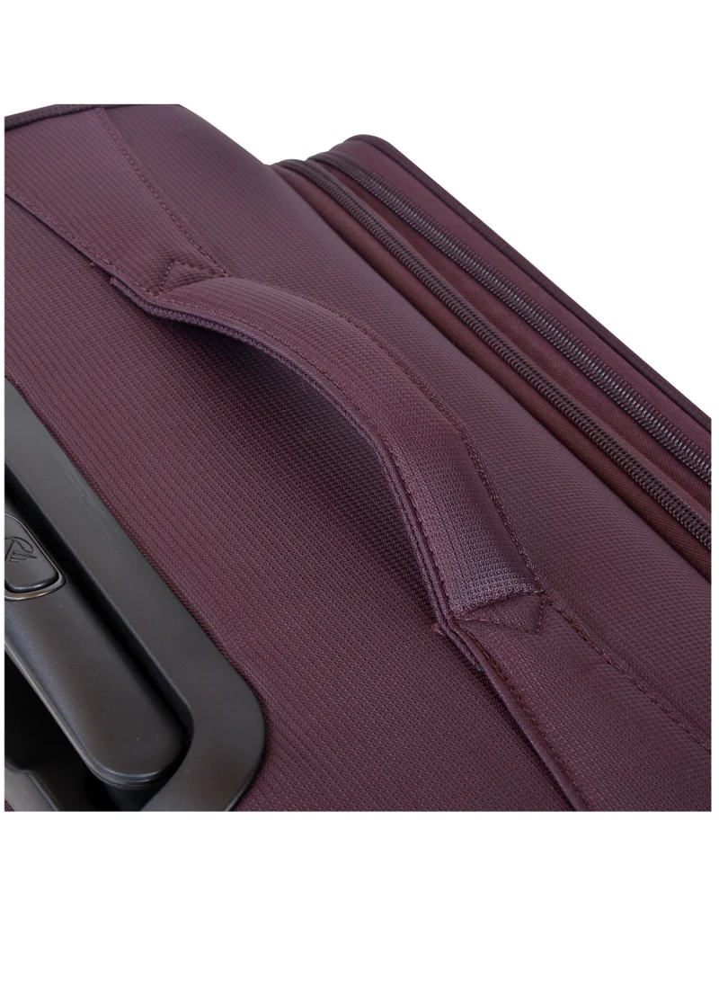 إيمينينت Soft Case Travel Bags Trolley Luggage Sets of 3 for Unisex Polyester Lightweight Expandable Wheeled Suitcase with TSA lock V6101 Purple