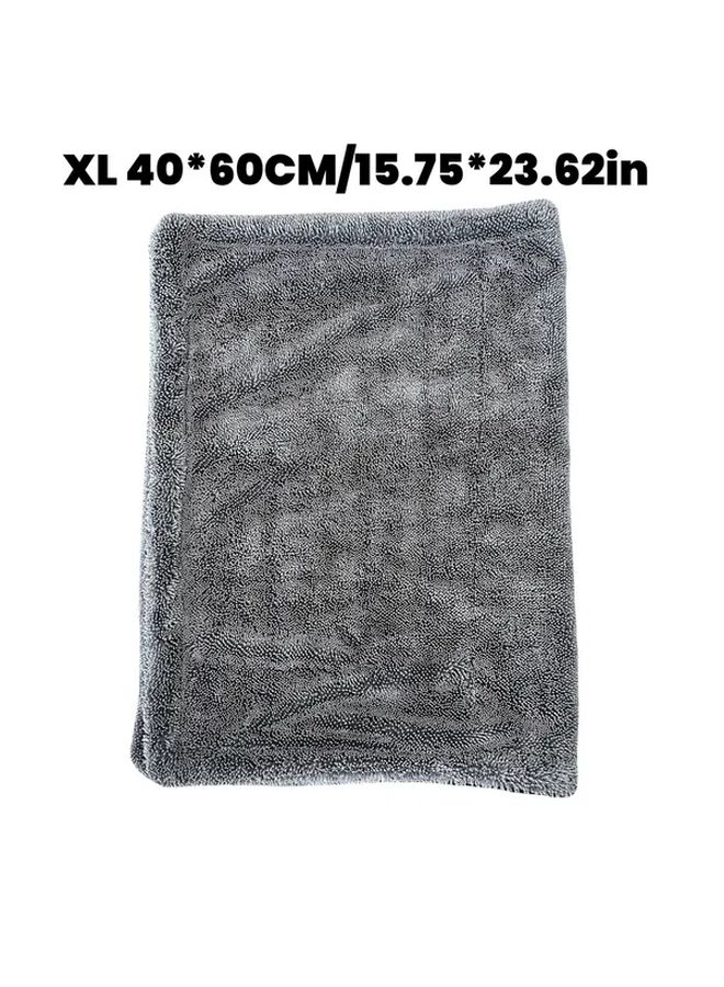 Gray XL Ultra Compact Car Drying Towel 1400 GSM High Absorbency Streak Free Microfiber - Image 5
