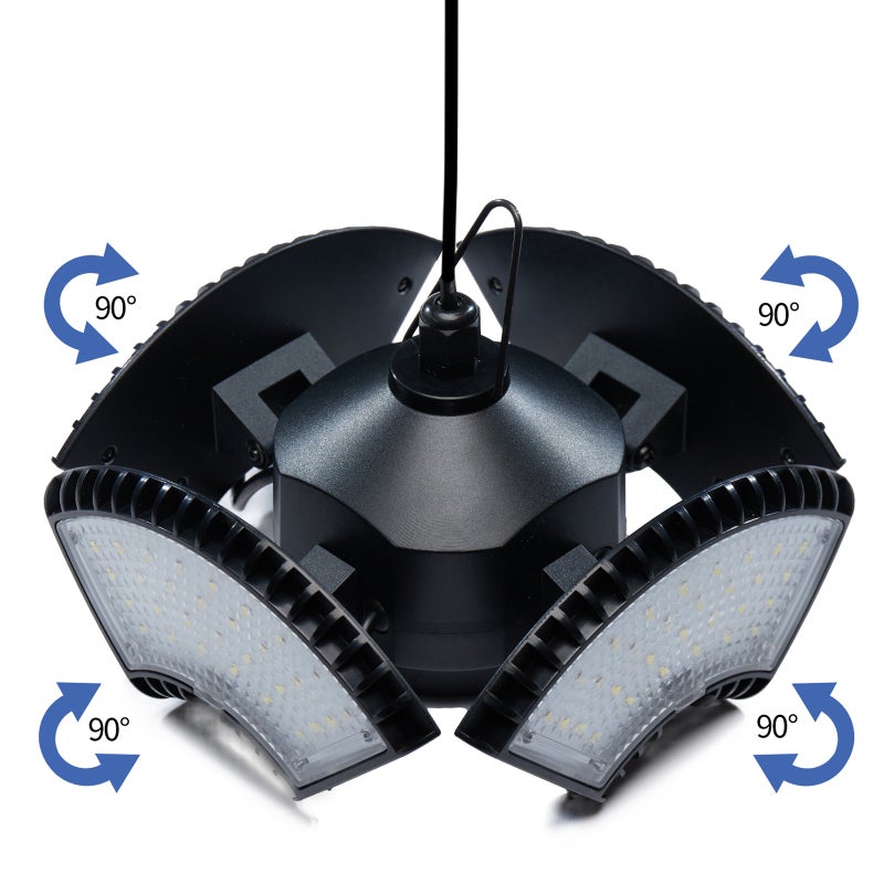 136LEDs Solar Pendant Lamp Garage Light Indoor Outdoor Hanging Lights with Remote Controller IP65 Waterproof for Shed Garage Barn Balcony Gazebo - Image 3