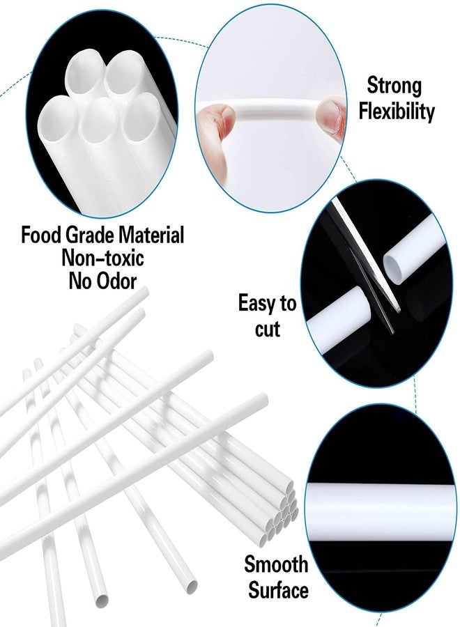 CAKE DECOR Plastic White Dowel Rods for Tiered Cake Construction, (30 cm x 1 cm) 8 Pieces - Image 3