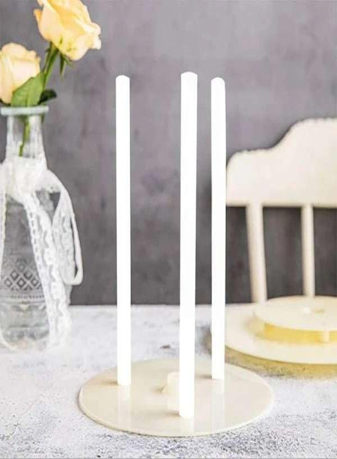 CAKE DECOR Plastic White Dowel Rods for Tiered Cake Construction, (30 cm x 1 cm) 8 Pieces - Image 4