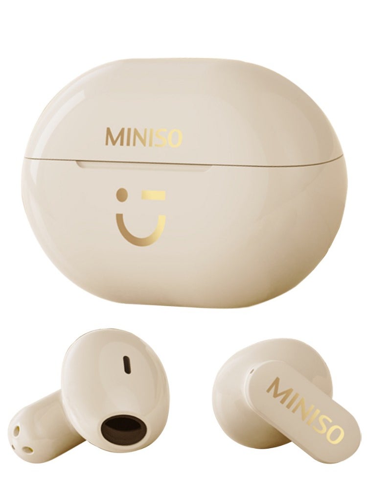 Miniso Miniso M08 Wireless Bluetooth Headphones-Beige  - Image 1