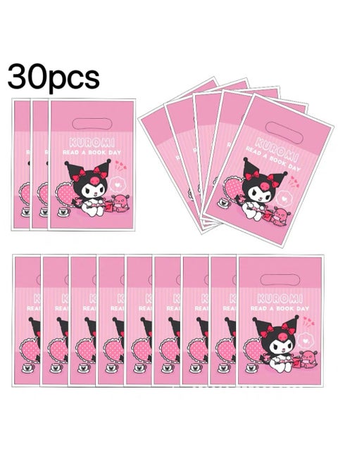 30Pcs Sanrio Kouromi Birthday Party Supplies Cartoon Candy Bag Tote Bag Children's Gift Bag Adult Birthday Party Decorations