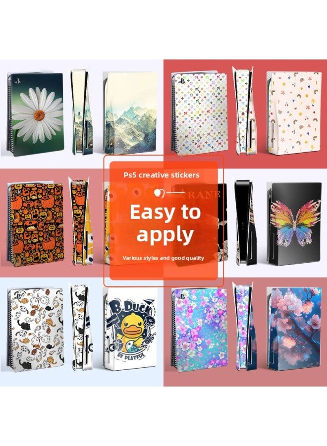 Loquat Suitable For Sony PS5 Optical Drive Digital Version Full Body Sticker Game Machine Film Chinese Style Color Film Accessories-Color:HA-307 - Image 2