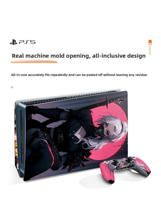 Loquat Suitable For Sony PS5 Optical Drive Digital Version Full Body Sticker Game Machine Film Chinese Style Color Film Accessories-Color:HA-307 - Image 5