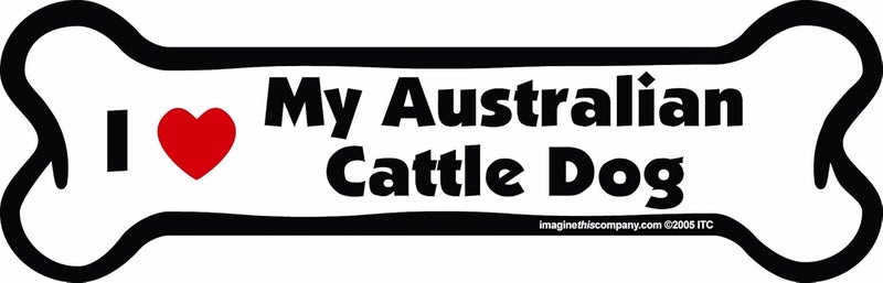 I Love My Australian Cattle Dog Car Magnet