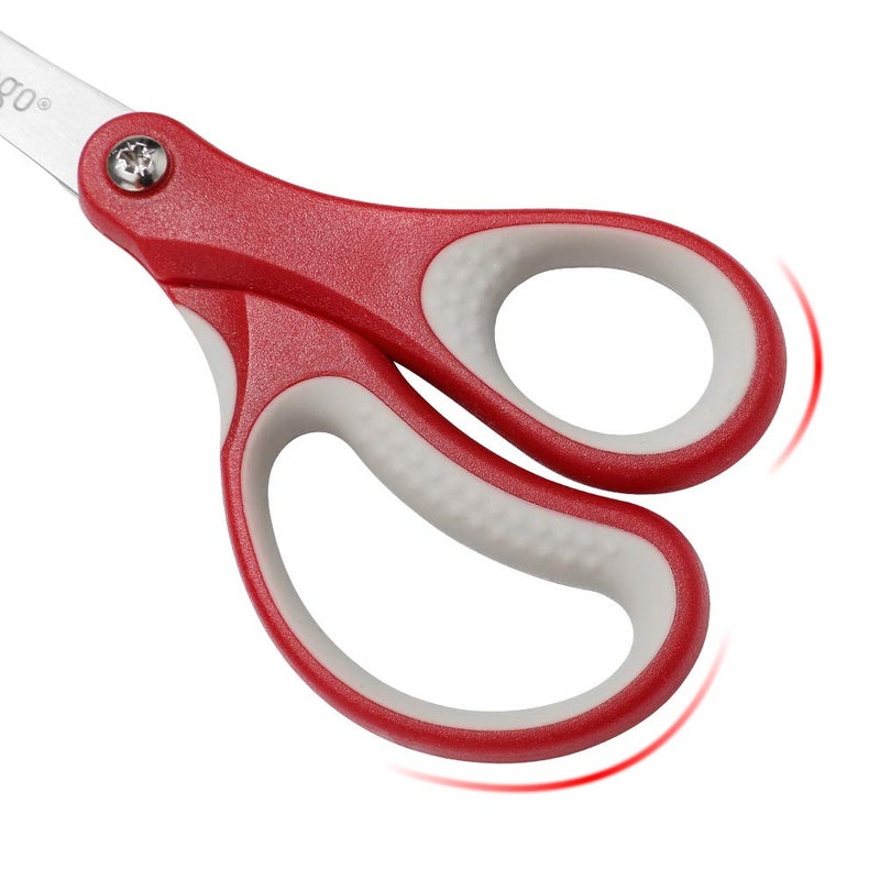 LIVINGO 5" Left and Right Handed Kids Scissors, Safety Blunt Sharp Stainless Steel Blade Scissors for Children School Teacher Use Crafting Cutting Paper, 3 Pack Assorted Colors - Image 4