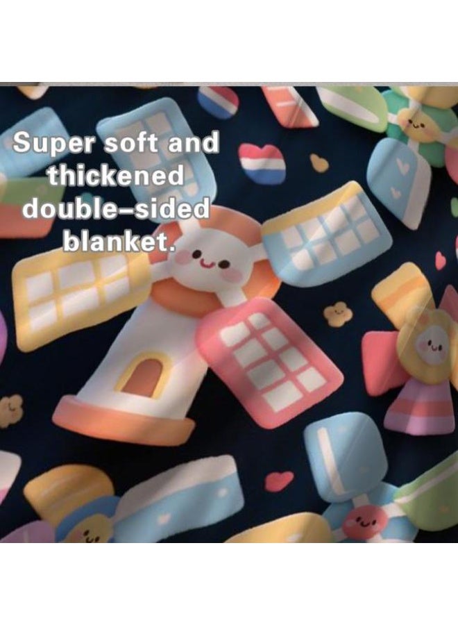 عام بطانية رقيقة من الفانيلا الكرتونية للأطفال والرضع (دافئة ومريحة، ومناسبة للنوم والألعاب) 70 سم * 100 سم - Image 5