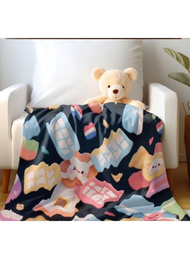 عام بطانية رقيقة من الفانيلا الكرتونية للأطفال والرضع (دافئة ومريحة، ومناسبة للنوم والألعاب) 70 سم * 100 سم - Image 3