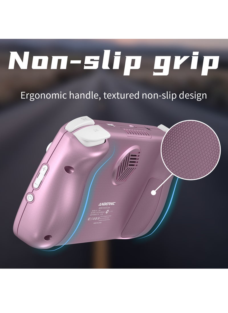 ANBERNIC  - ANBERNIC RG Cube Retro Handheld Game Console 64bit Android 13 Unisoc T820 3.95 Inch IPS Screen Hall Joystick RGB lighting effect (Purple) - Image 1