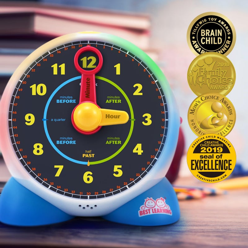 BEST LEARNING Learning Clock - Educational Talking Learn to Tell Time Teaching Toy with Quiz and Music Sleep Mode - Toddlers & Kids Ages 3, 4, 5, 6 Years Old Boy and Girl Birthday Present - Image 2
